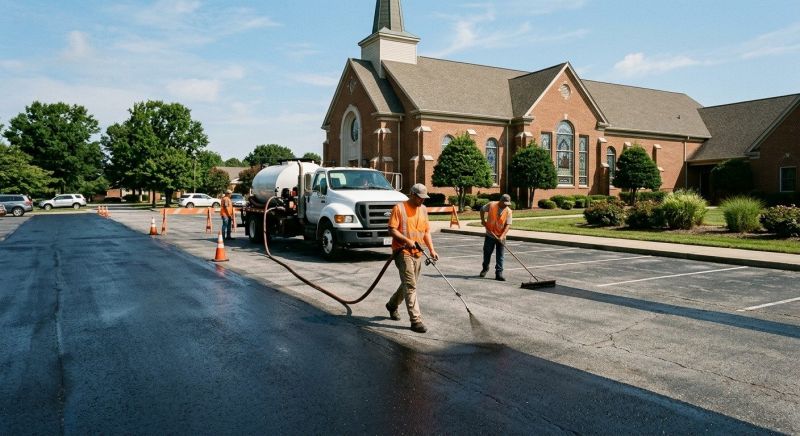 Church Parking Lot Sealcoating in Fort Collins, CO