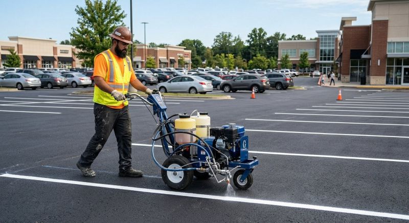 Asphalt Painting in Roswell, GA