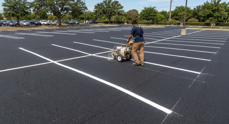 Asphalt Striping in Roswell, GA