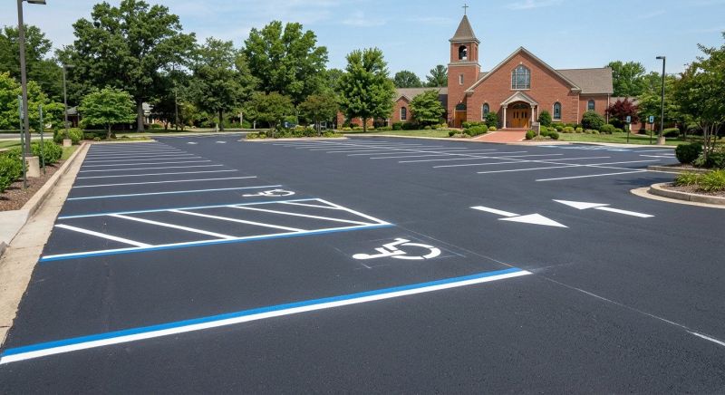 Church Parking Lot Striping in Suwanee, GA