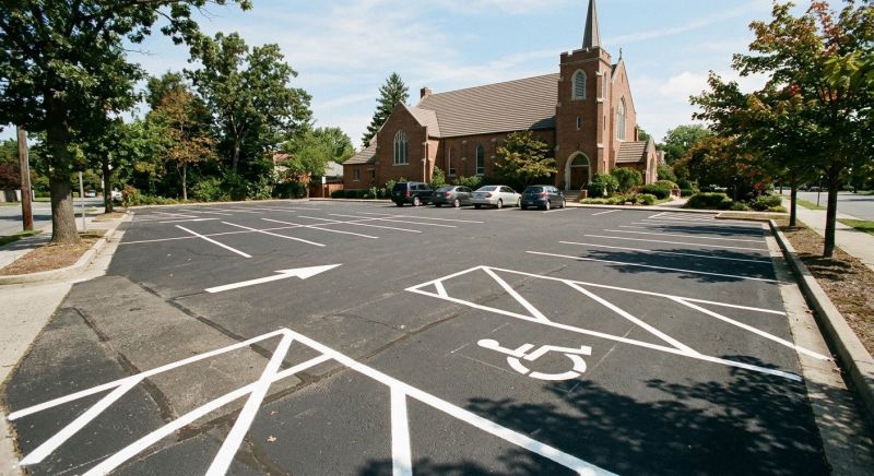 Church Parking Lot Striping in Alpharetta, GA