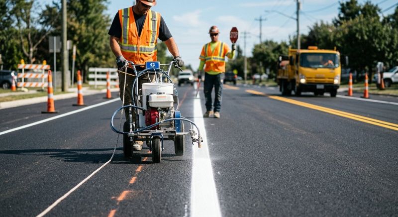 Commercial Asphalt Painting in Alpharetta, GA