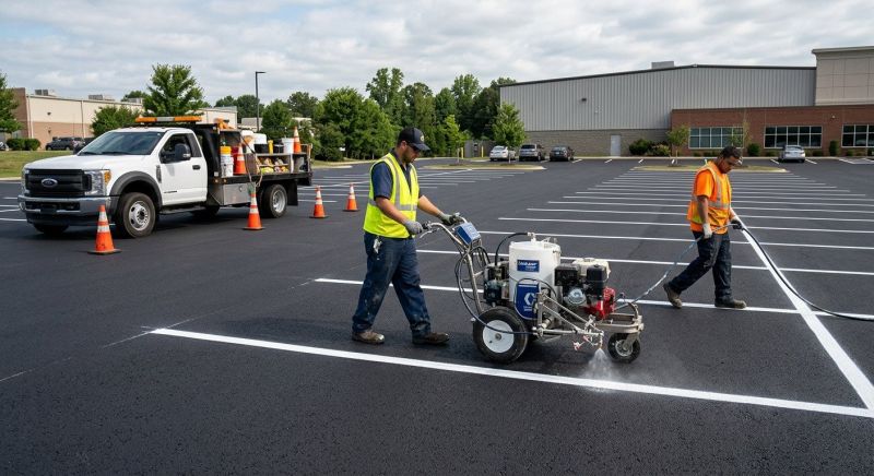 Commercial Asphalt Painting in Alpharetta, GA